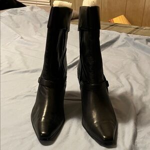 Woman Glenda black boots size 11 size 11 4 inch heels side zipper